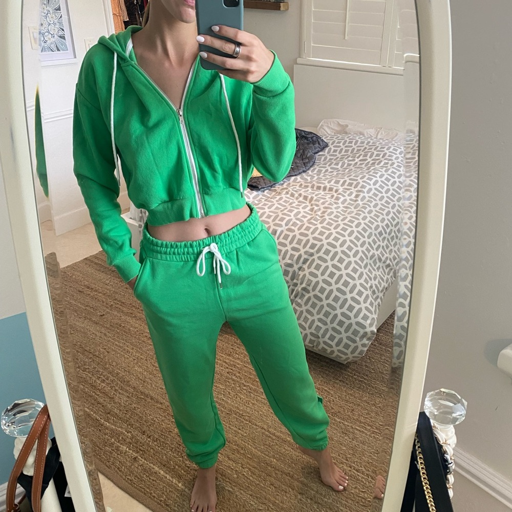 Joggers and zip up hoodie set